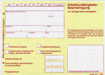 AU-Bescheinigung